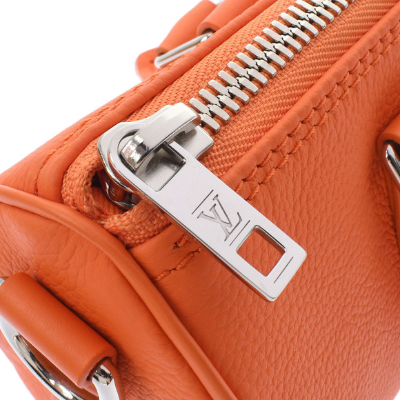 Louis Vuitton Keepall XS Aerogram Leather 2way Volcano Orange Leather Handbag - Picture 11 of 12
